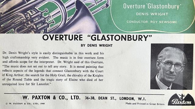 Glastonbury Overture by Denis Wright - Paxton Records 10" - The Black Dyke Mills Band смотреть онлайн
