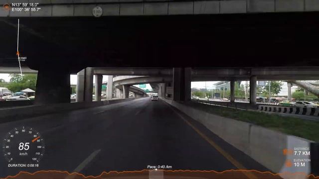 [Driving] Don Mueang - Thammasat University | Route 1 (17 km) смотреть онлайн