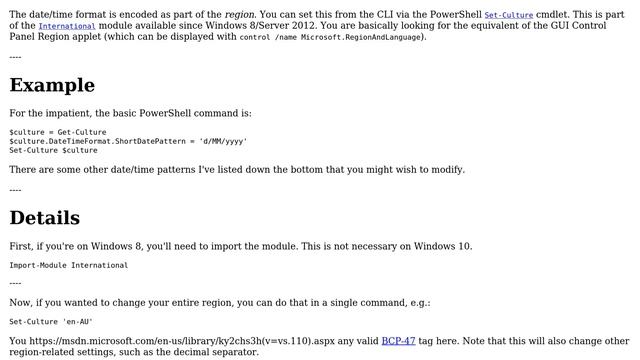 How do I change date/time format via command prompt/powershell? смотреть онлайн