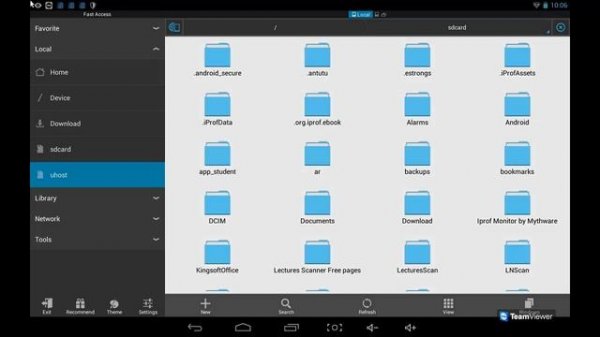 How to browse files and folders  through ES File Explorer