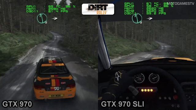 DiRT Rally Early Access v 0.500 - GTX 970 vs GTX 970 SLI - 1080p смотреть онлайн
