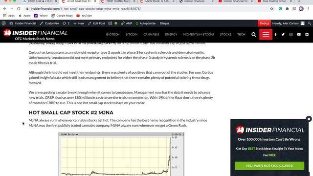 Insider Financial Talks #Pennystocks #CRBP #MJNA #MVIS #REZZF смотреть онлайн