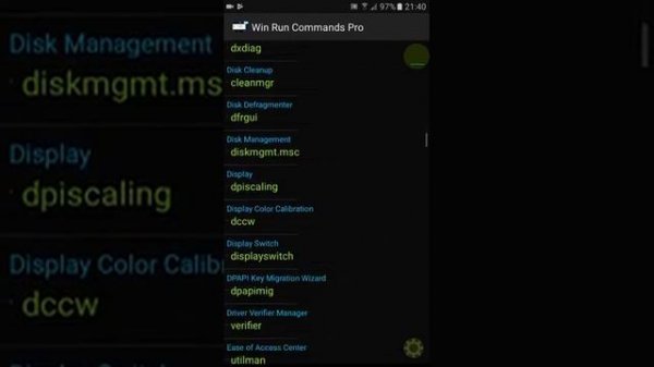 Windows  Run Commands ( Start Menu Run command )