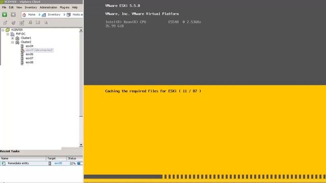 VMware ESXi 5.5 upgrade from VMware Update Manager смотреть онлайн