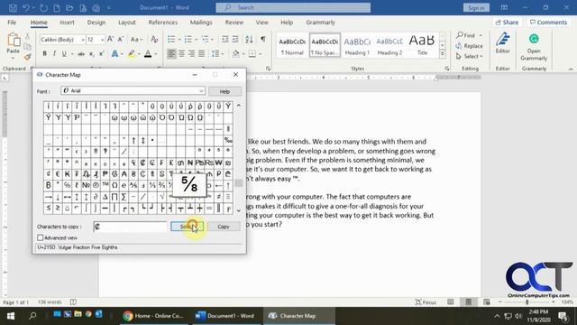 Using the Windows Character Map to Insert Symbols Into Documents Etc. смотреть онлайн