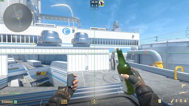 CS2 Nuke - Smoke Heaven & Molotov Hut from Roof смотреть онлайн