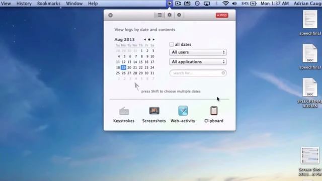 Elite Keylogger - free keystroke recorder software for Mac OS X смотреть онлайн