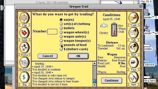 Oregon Trail (Macintosh game 1991) смотреть онлайн