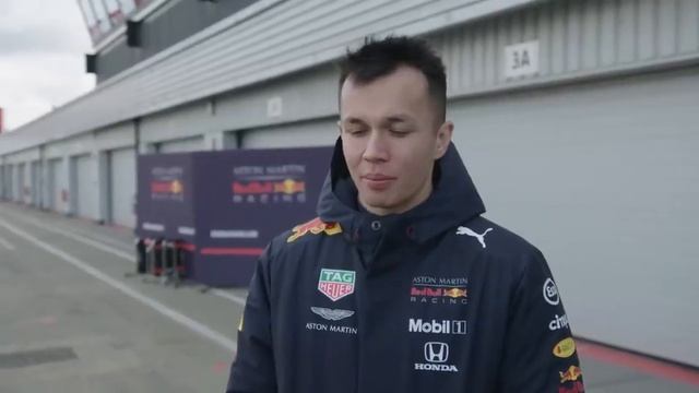 Alexander Albon Interview at Aston Martin Red Bull Racing's RB16 Shakedown смотреть онлайн