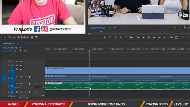 How to Sync Audio Quickly (Adobe Premiere Pro CC 2017) смотреть онлайн