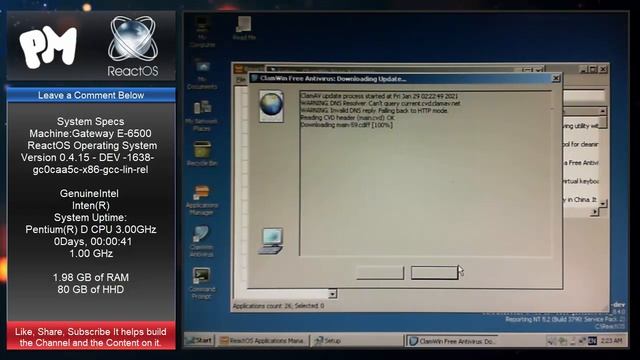 ReactOS 0.4.15 DEV On Gateway PC Part 1 смотреть онлайн