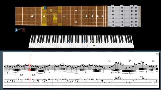Bruce Bouillet (Racer x) - KILLER Sweeping, alternate picking & legato licks from 'Bruce's solo' смотреть онлайн