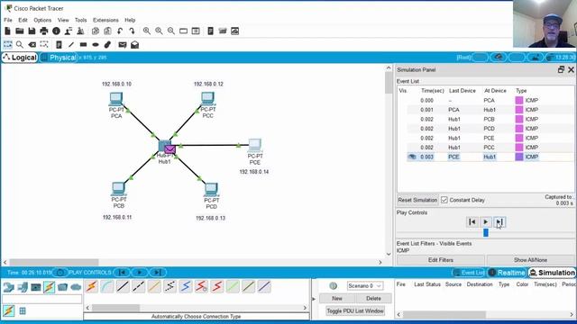 12. CCNA Ch7 - Ethernet Shared Medium Behavior and Collisions in Packet Tracer смотреть онлайн