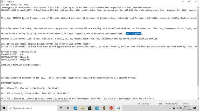 BigBoss Icloud Bypass With Network Cellular Fmi Off