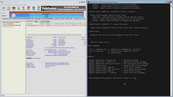 {75} installing stornvme.sys with pnputil