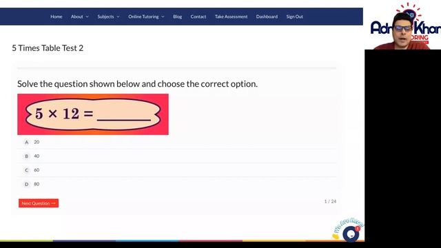 Year 5 Maths - 5 Times Table - Test 2 смотреть онлайн