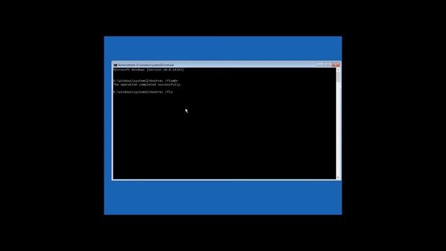 Fix Windows Bootloader with bootrec, fixmbr, fixboot commands смотреть онлайн