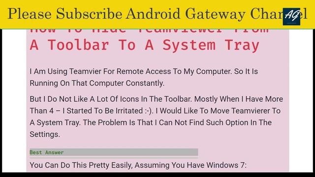 How to hide teamviewer from a toolbar to a system tray? смотреть онлайн