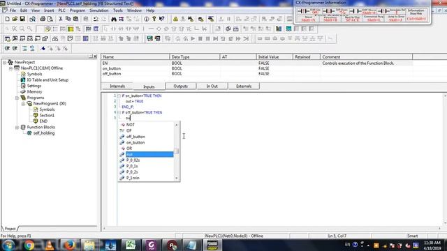 Omron CX-Programmer Function Block with Structured Text Tutorial смотреть онлайн