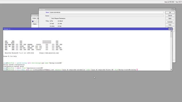 Crear y enviar backups al correo electrónico automáticamente en mikrotik смотреть онлайн
