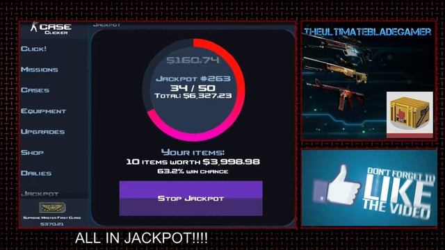 OVER 10.000$ CS:GO JACKPOT (Case Clicker) смотреть онлайн