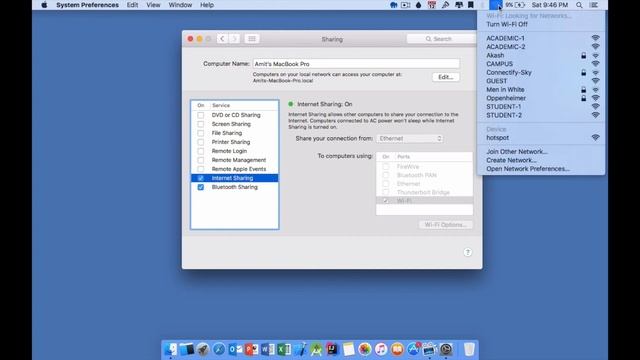 Start Hotspot on Mac OS to Use as Wi-Fi смотреть онлайн