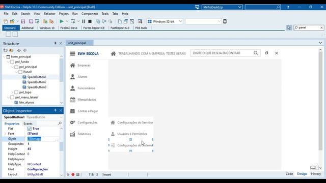SUBMENUS - CRIANDO UM MENU LATERAL RETRÁTIL NA VCL DO DELPHI - PARTE 2 - Visual Moderno Delphi #12 смотреть онлайн