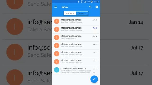 Send Normal Mail through Sendsafe email(Android) смотреть онлайн