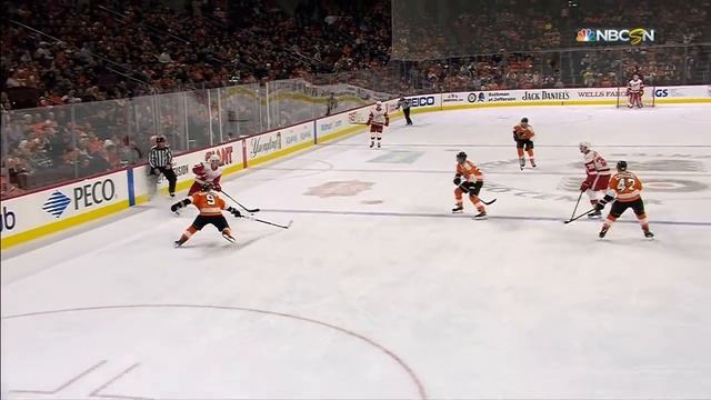 Red Wings' Larkin sets up nice Frk'n goal смотреть онлайн