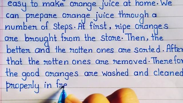 Processing Writing of 'Orange juice' 🍊 step by step/ How to make orange juice #writing @Prity161 смотреть онлайн