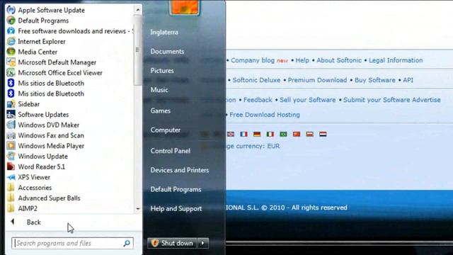 Internet Explorer 9 Páginas en Menú Inicio смотреть онлайн