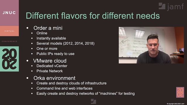 "Mac Infrastructure in the Cloud for Testing, Automation, and DevOps" from Jamf Virtual JNUC 2020 смотреть онлайн
