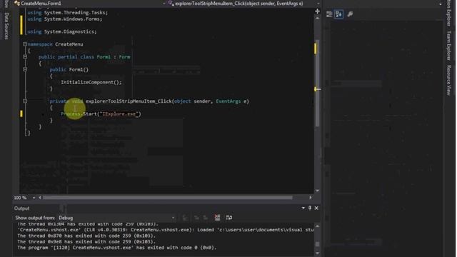 C# Menu (MenuStrip) Settings - start processes from menu смотреть онлайн