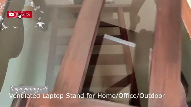 Portable Ventilated Laptop Stand | Review in Malayalam | Wooden Laptop Stand | Shopping and Unboxin смотреть онлайн