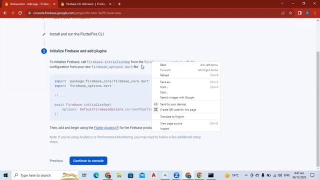 how to connect firebase with flutter app in android studio (Part=1) смотреть онлайн