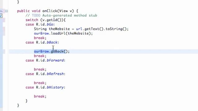 Android Application Development Tutorial 090 WebView navigation methods смотреть онлайн