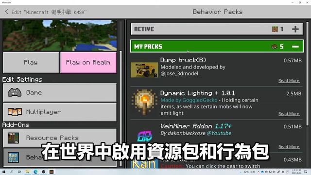 Minecraft基岩版Windows 10 模組&資源包安裝教學 (Add-On) смотреть онлайн