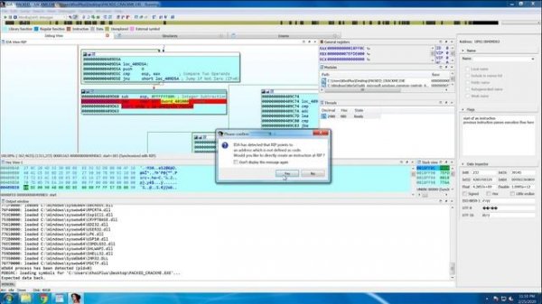Dùng IDA Pro phân tích Packed_CrackMe.exe
