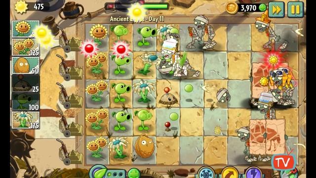 Plants VS Zombies 2 | Ancient Egypt DAY 11 | Plants Vs Zombies Gameplay смотреть онлайн