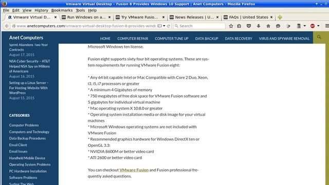 Vmware Virtual Desktop - Fusion 8 Provides Windows 10 Support смотреть онлайн