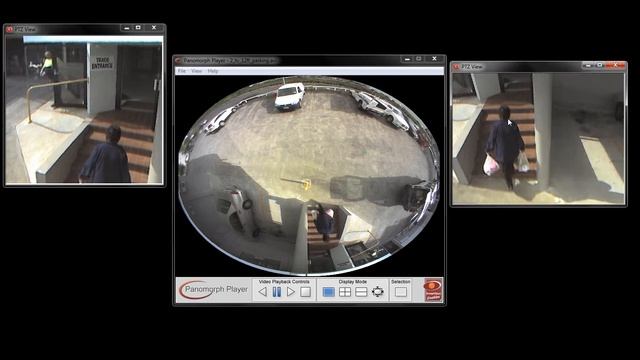 360° Surveillance Video with Panomorph Player - Exterior Building Entrance смотреть онлайн