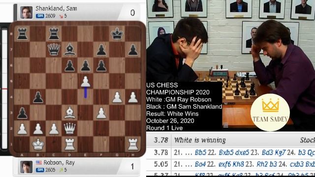 Sam Shankland Can't Stop Ray Robson's Pawn Juggernaut in the h-file ~ Resigns Immediately смотреть онлайн