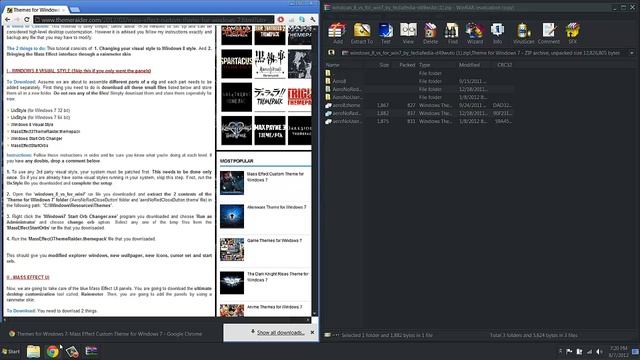 Windows 7 Custom Theme (Rainmeter) смотреть онлайн