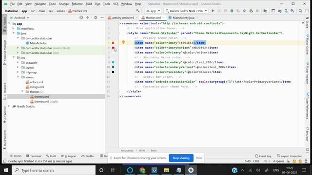 Status Bar - Custom Status Bar - Change color of Status Bar | Android tutorial | Coding Coding смотреть онлайн