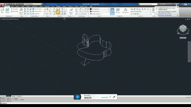 How to make APPLE LOGO in AutoCAD in 6 minutes..with full rendering..... смотреть онлайн