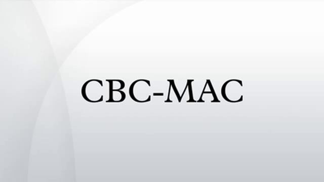 CBC-MAC смотреть онлайн