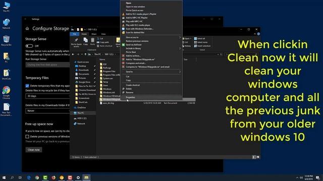 Clean Up Windows 10 Automatically in Version 1903 Guide смотреть онлайн