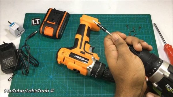 HILDA 21V Cordless Electric Drill/Screwdriver with Rechargeable Lithium Battery