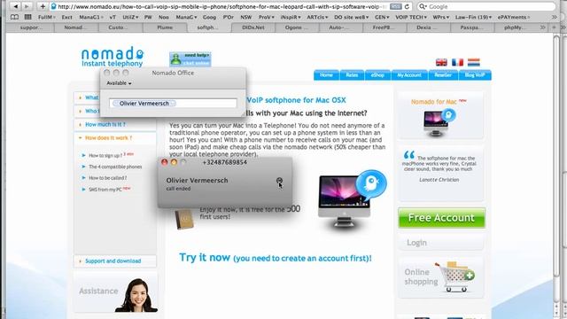 Call with Macbook or iMac with VoIP смотреть онлайн