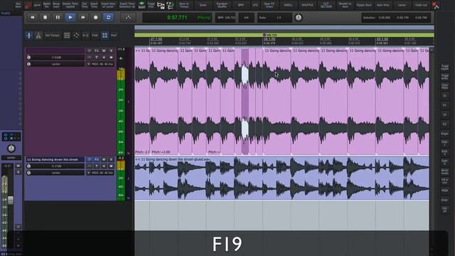 Reaper DAW: Fast transposing Audio Items. смотреть онлайн